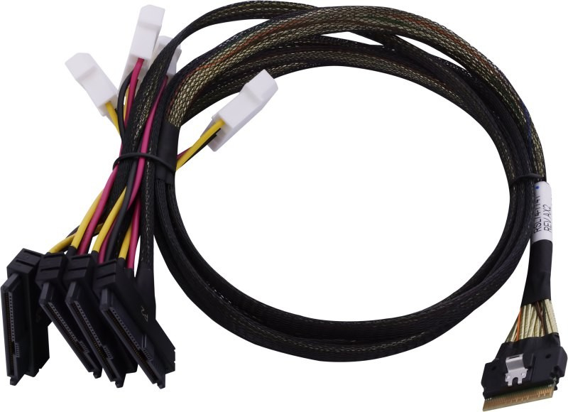 Microchip 2305600-R Adaptec Data Transfer Cable - SlimSASx8-4SFF-8639x2-U.2-0.8M